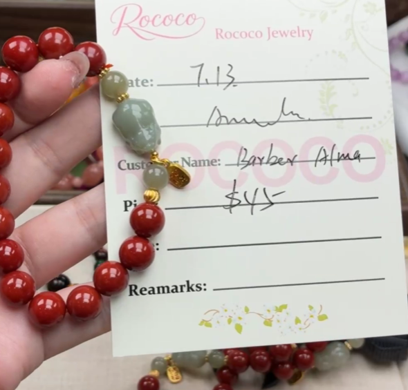 Barber Alma Special Link from Rococo Jewelry