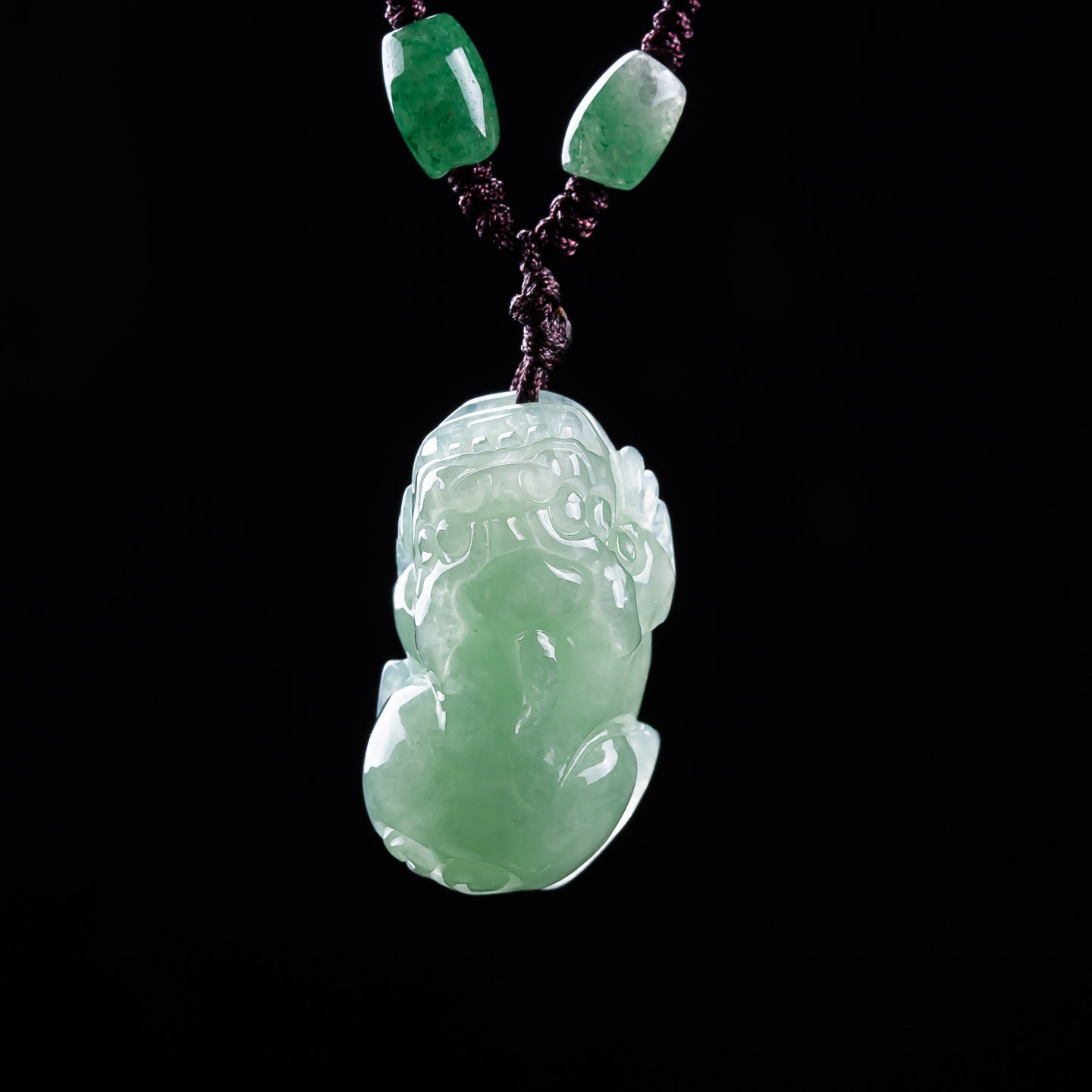 Authentic Grade A Icy Jadeite Pixiu Pendant | Feng Shui Wealth Amulet Necklace
