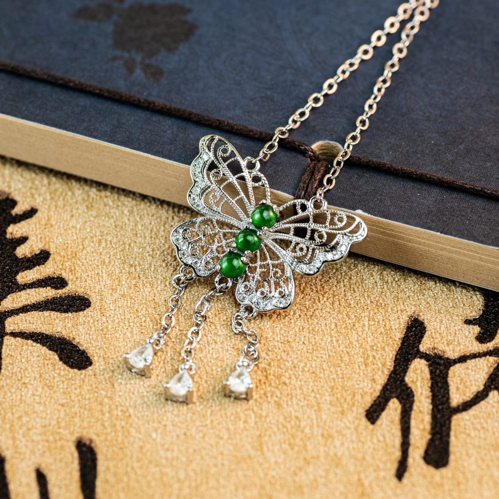 Polished jadeite jewelry showing natural color and smooth texture