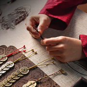 Pendant with five emperors' coins  Five kinds of beautiful wishes