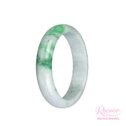 Certified Type A Pale Green with green floating flower jadeite bangle