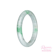 Light Green and Light Grey Pattern Jadeite Bracelet