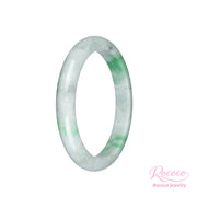 Light Green and Light Grey Pattern Jadeite Bracelet