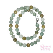 Multi Color Jadeite Jade Bead Necklace