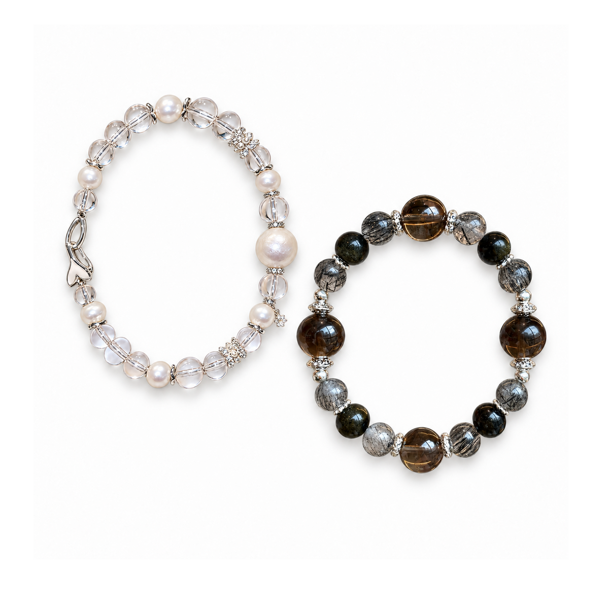 Angel White and Devil Black bracelets shown together; each style sold separately