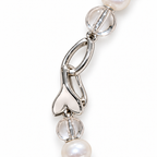 Angel White bracelet curved silver-tone clasp detail