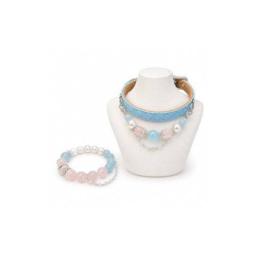 Aqua Blush Human & Pet Match — matching bracelet and pet collar, sold separately