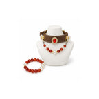 Crimson Pearl Human & Pet Match — matching bracelet and pet collar, sold separately