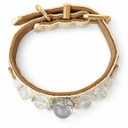 Crystal Crest Beaded Pet Collar - overhead view