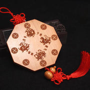 Peach Wood Eight Trigrams Mirror - Nine Palaces Taiji Yin-Yang Mirror