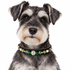 Forest Prism Beaded Pet Collar - AI pet wearing styling illustration