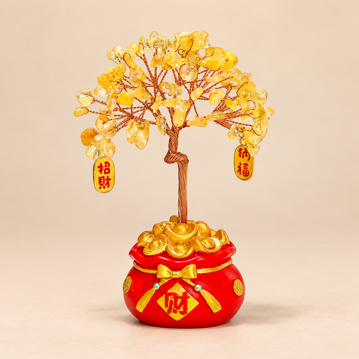 Crystal Fortune Tree — Money Bag