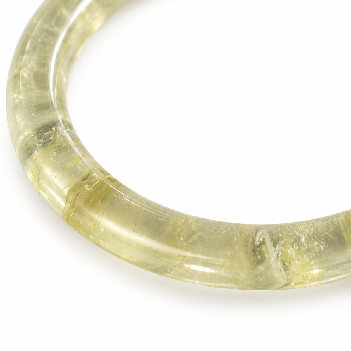Pale Yellow Bangle — surface detail