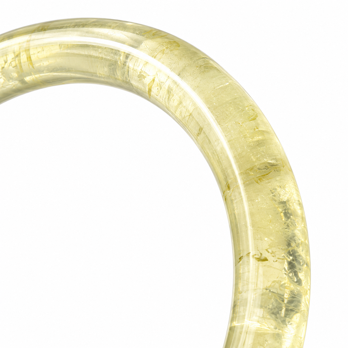Pale Yellow Bangle — edge detail