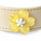 Golden Garden Blossom Beaded Pet Collar - central decorative accent detail