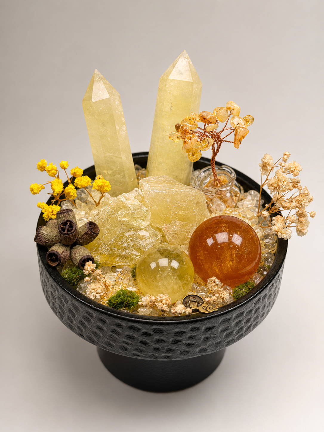 Golden Wishes Crystal Garden — original arrangement view