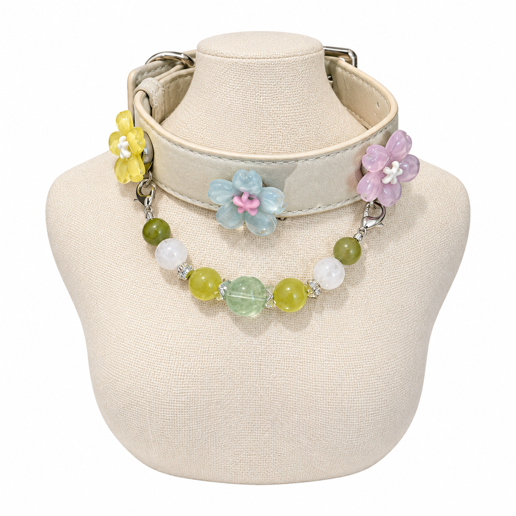 Green Snowfall Human & Pet Match — pet collar