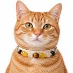 Ivory Sunbeam Beaded Pet Collar - AI pet wearing styling illustration