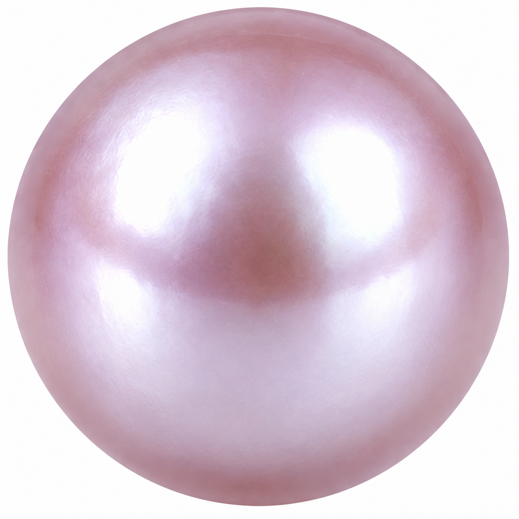 Lavender Pearl Stud Earrings - 4 mm - close detail