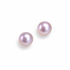 Lavender Pearl Stud Earrings - 6 mm - alternate view