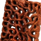 Lightning-Struck Jujube Wood Dragon Carving Pendant Necklace — carving detail