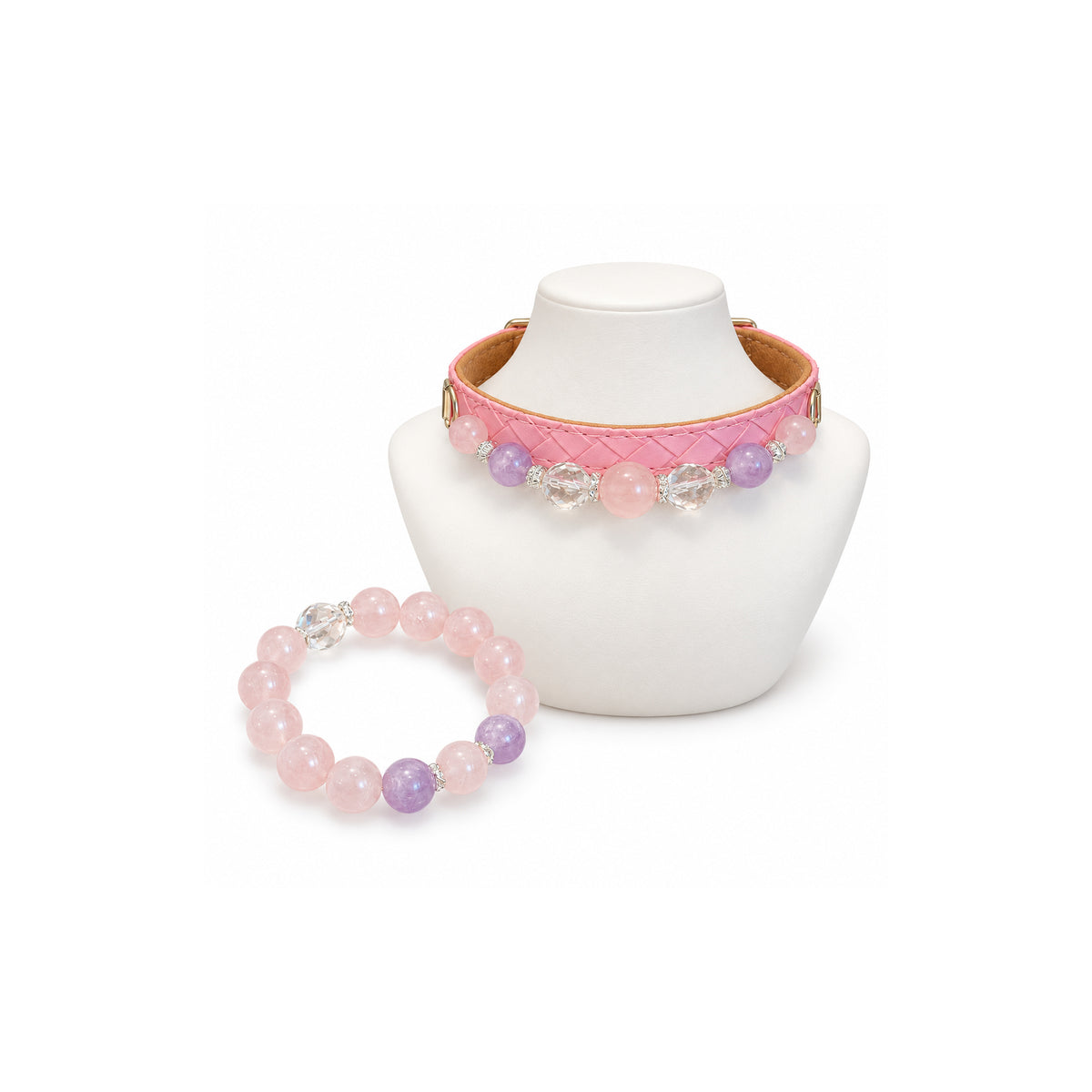Lilac Blush Human & Pet Match — matching bracelet and pet collar, sold separately