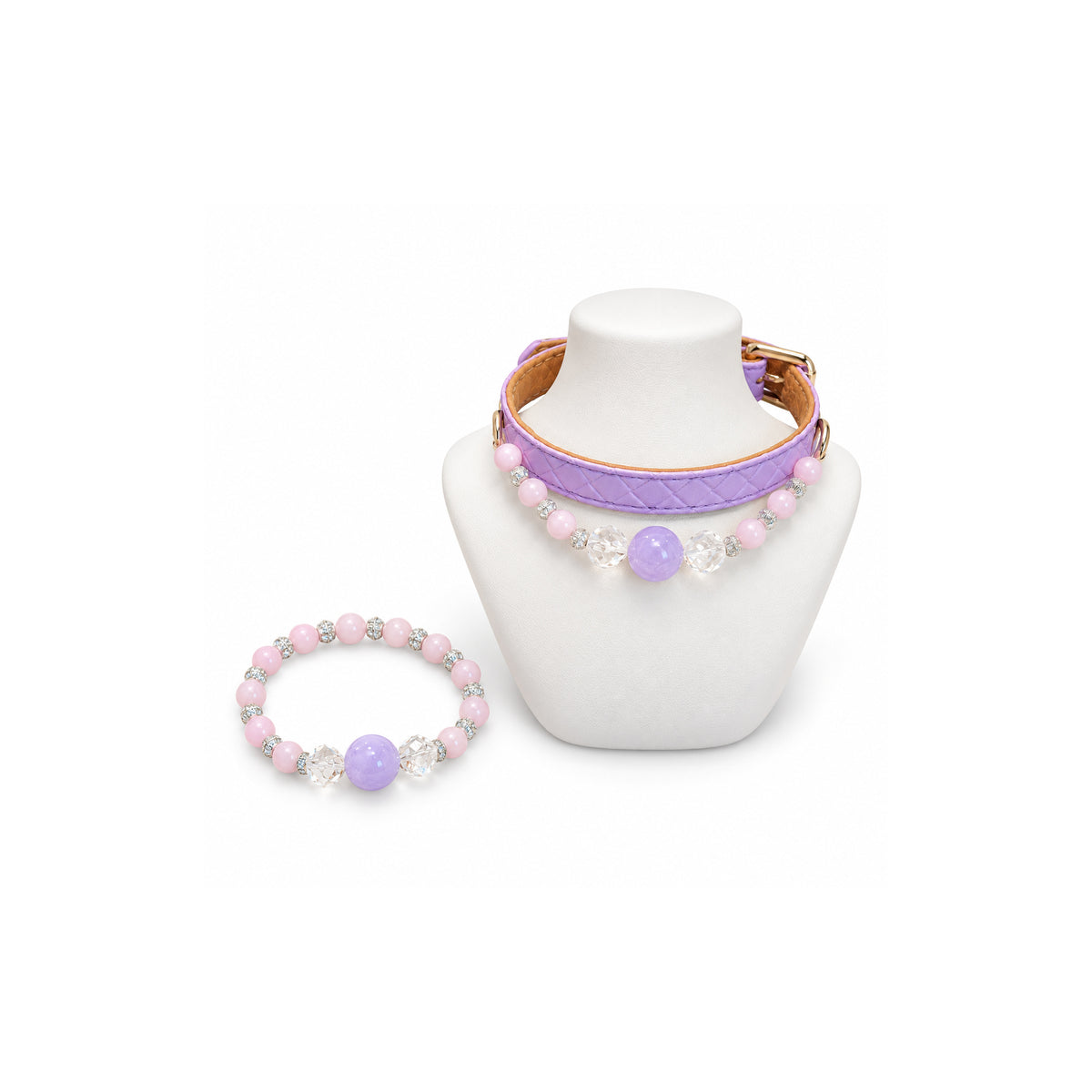 Lilac Clarity Human & Pet Match — matching bracelet and pet collar, sold separately