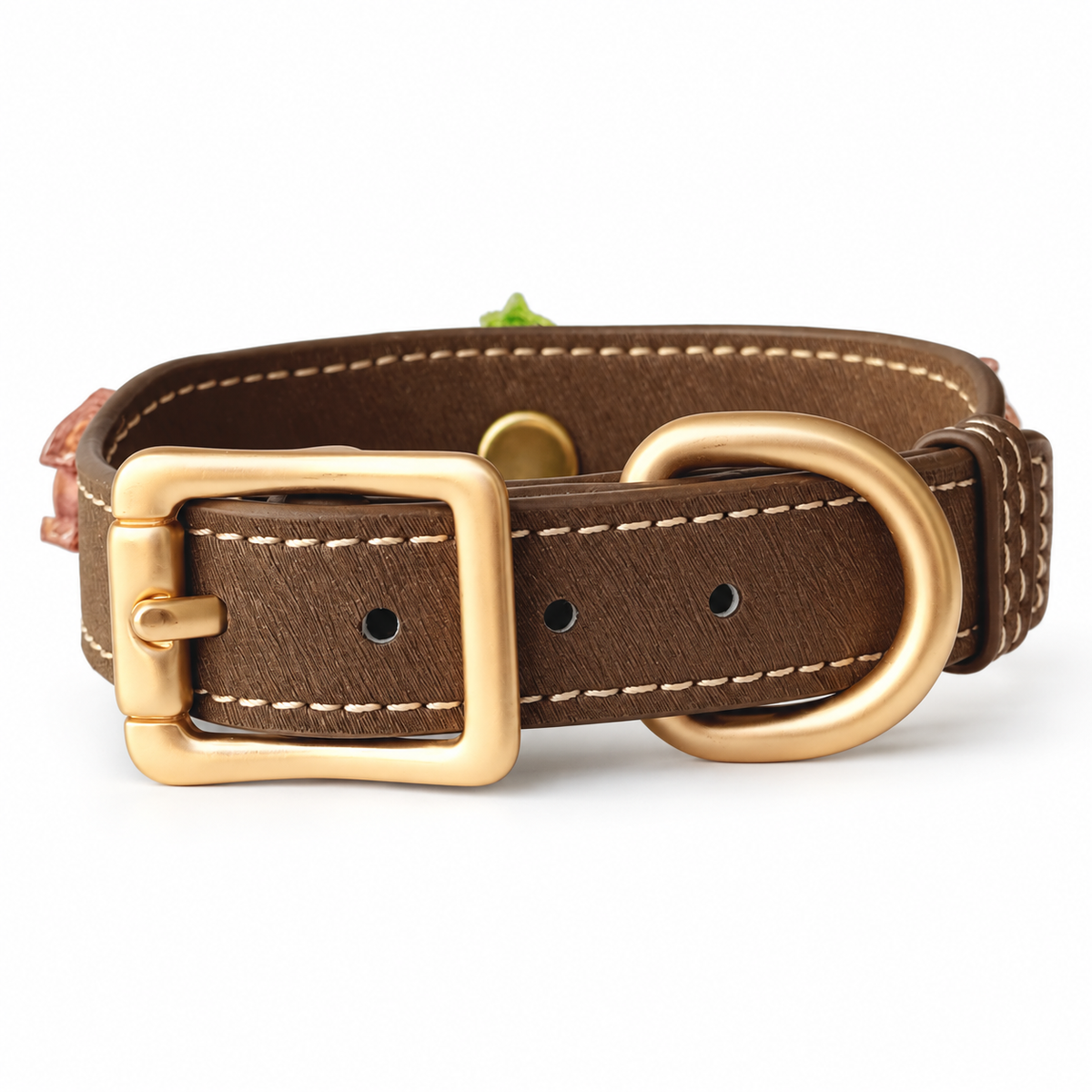 Malachite Christmas Cocoa Beaded Pet Collar - product detail
