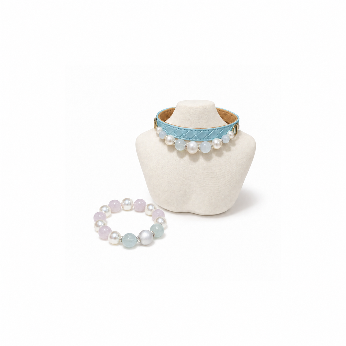 Moonlit Aqua Human & Pet Match — matching bracelet and pet collar, sold separately