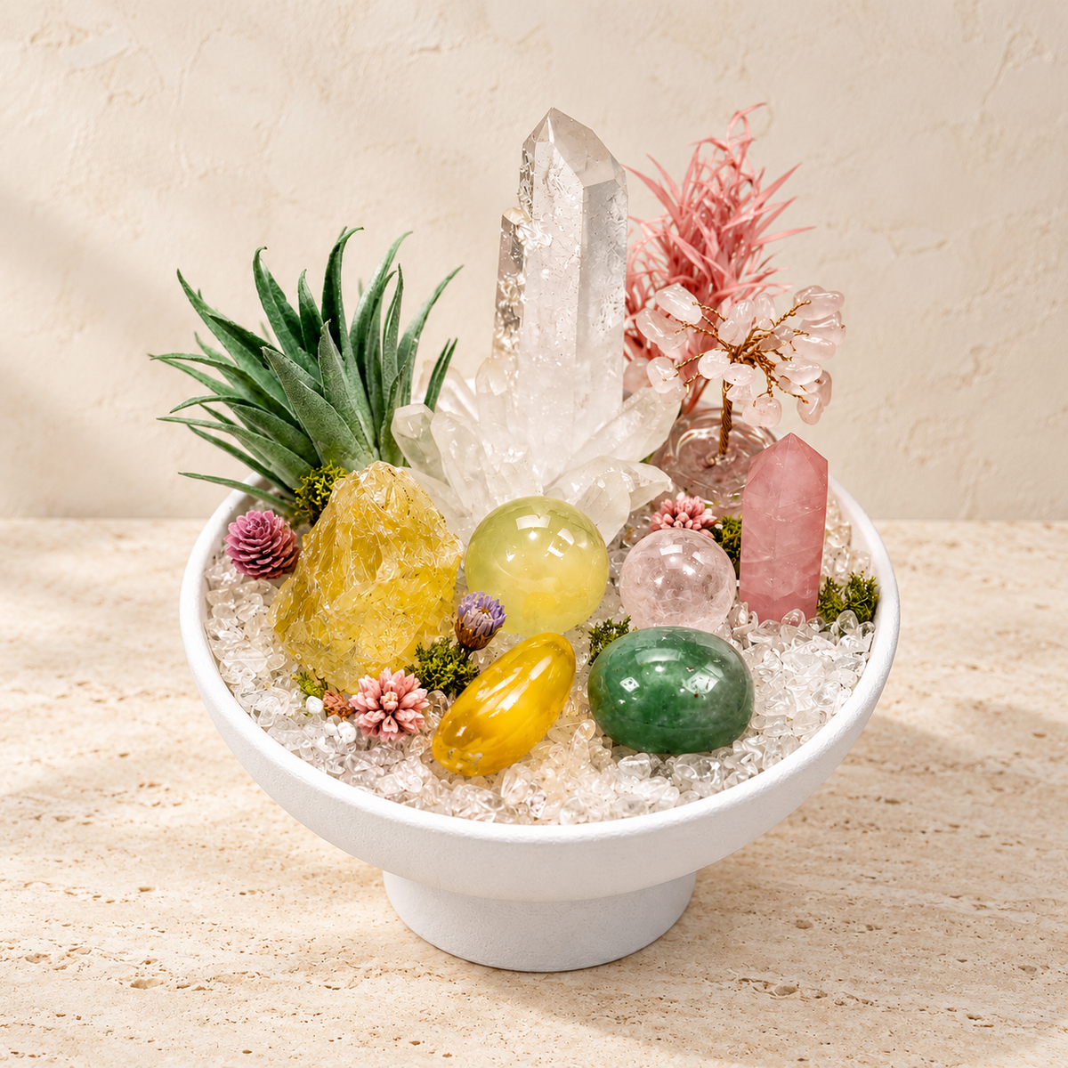 Morning Harmony Crystal Garden — complete decorative arrangement