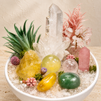 Morning Harmony Crystal Garden — centerpiece and botanical detail
