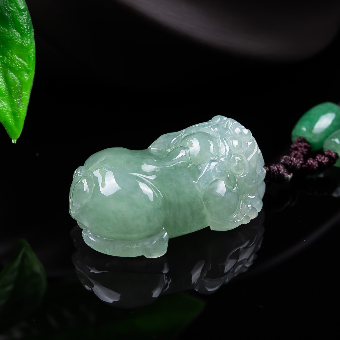 Authentic Grade A Icy Jadeite Pixiu Pendant | Feng Shui Wealth Amulet Necklace