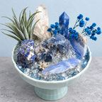 Ocean Clarity Crystal Garden — centerpiece and botanical detail