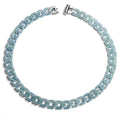 Pale Blue Angular Link Bracelet and Necklace — necklace style