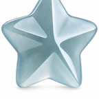 Pale Blue Star Pendant Necklace — front detail