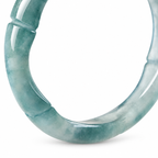 Pale Teal Bamboo Detail Ring — close-up detail