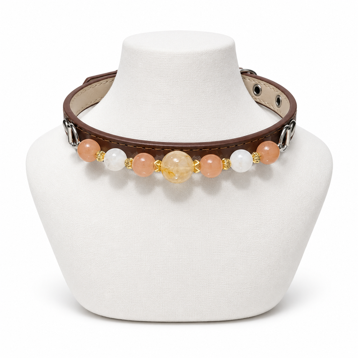 Peach Snow Human & Pet Match — pet collar