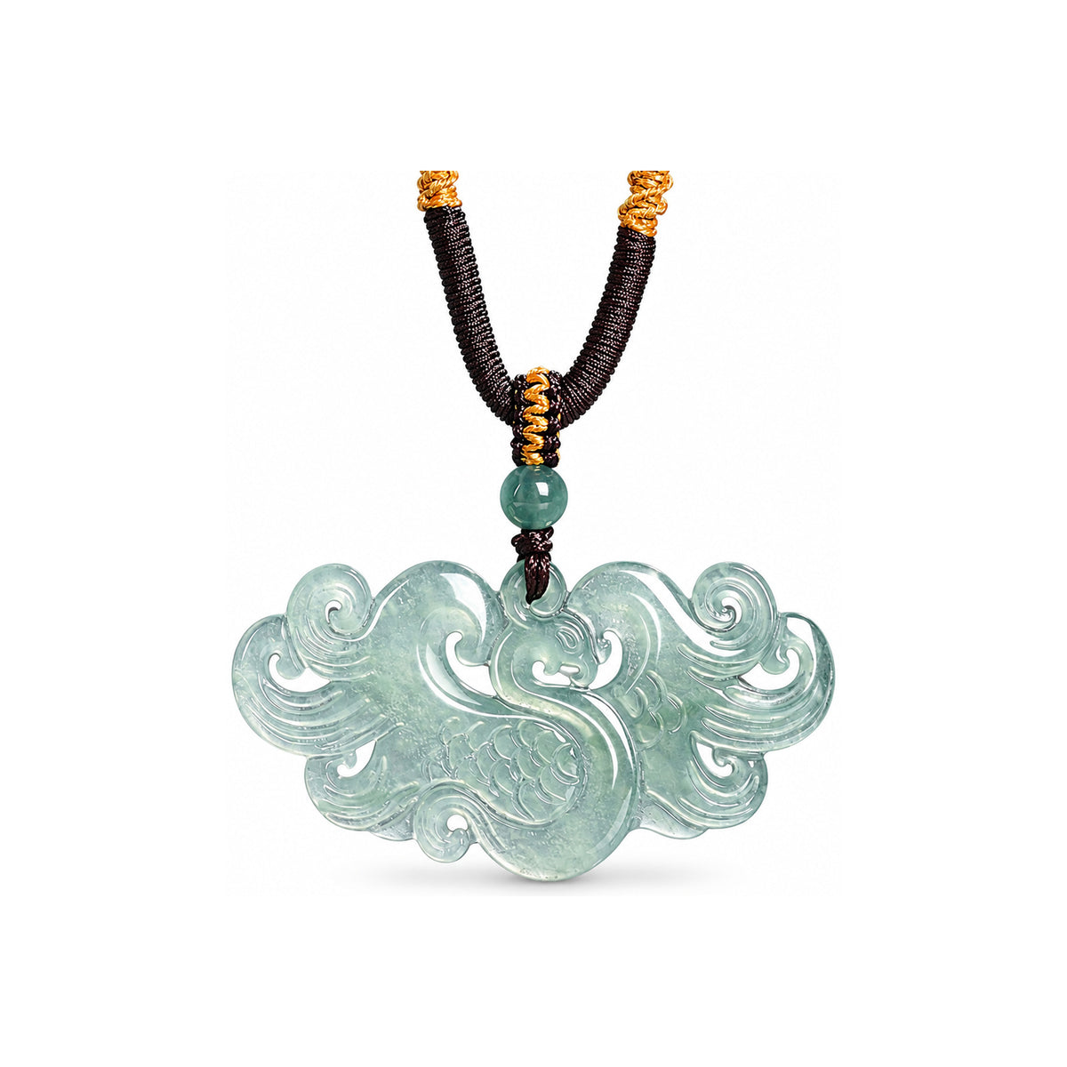 Pale Green Phoenix Pendant — front view