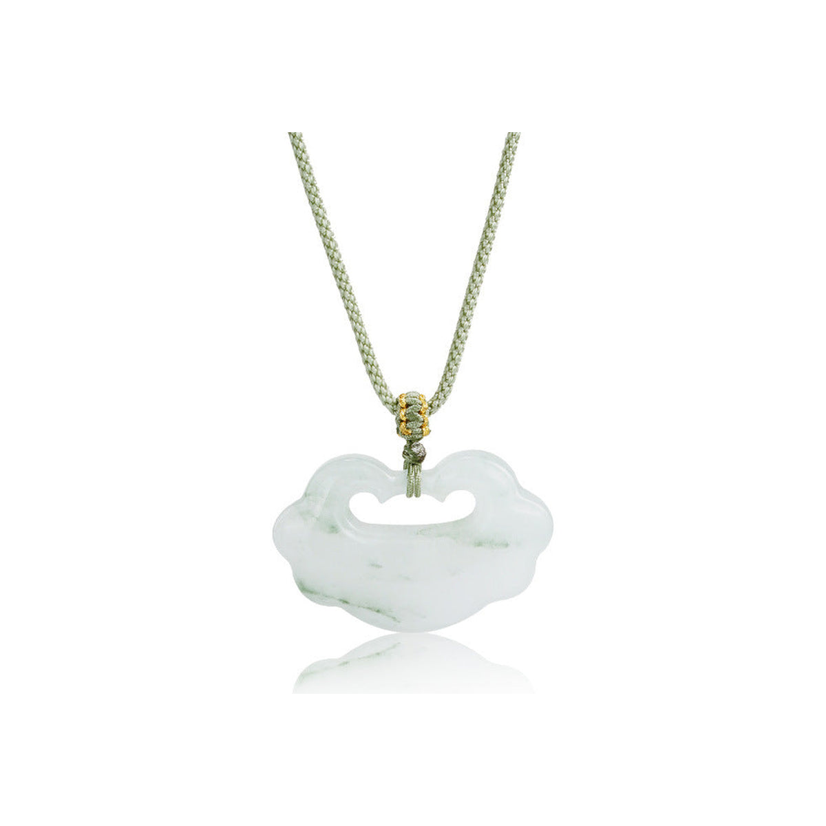 Natural Tianshan Green Jade Amulet Pendant | Ping An Kou, Wushi Pai & Cloud Lock