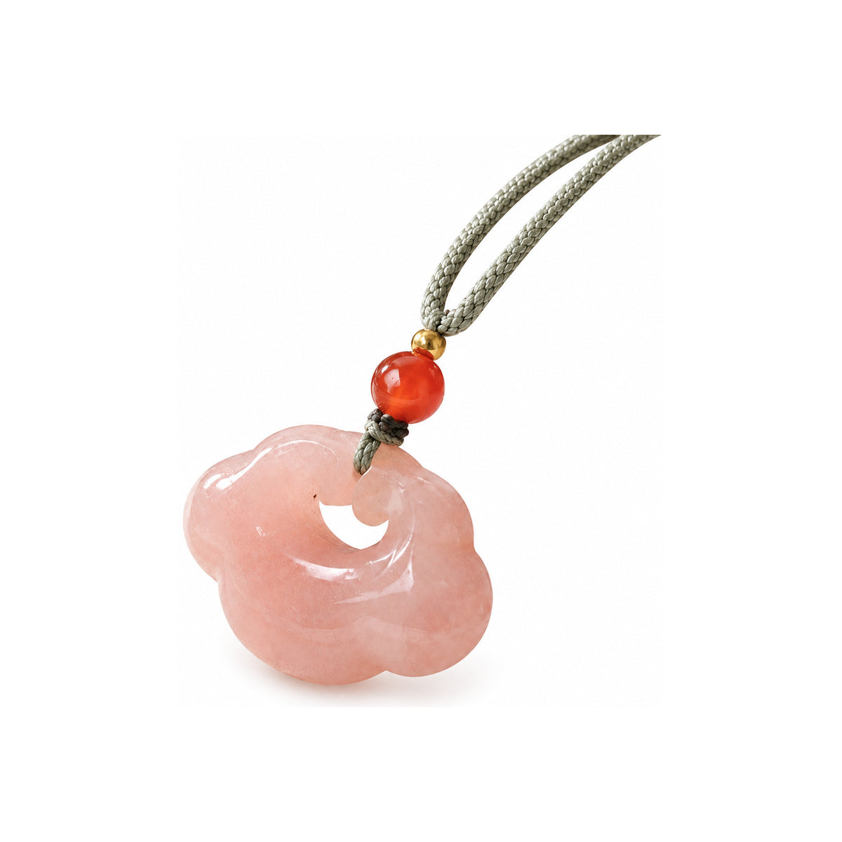 Pink Cloud Pendant Necklace — front view
