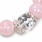Blush Dawn Pink Beaded Bracelet — bead detail