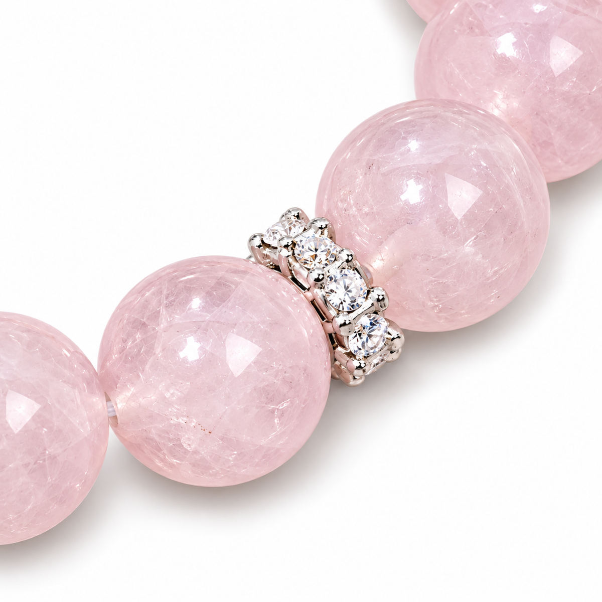 Blush Dawn Pink Beaded Bracelet — jewelry detail
