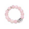 Blush Dawn Pink Beaded Bracelet — overhead view on white