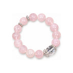 Blush Dawn Pink Beaded Bracelet — overhead view on white