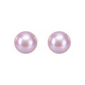 Lavender Pearl Stud Earrings - 3 mm - pair view