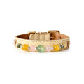 Pastel Meadow Crystal Pet Collar — front view on white background