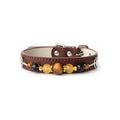 Chestnut Tiger Eye Pet Collar - front view