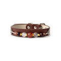 Autumn Ember Beaded Pet Collar - front view