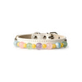 Pastel Confetti Beaded Pet Collar - front view