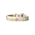 Pastel Confetti Beaded Pet Collar - front view